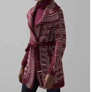 NWT WHBM Braid Plaid Sweater coat